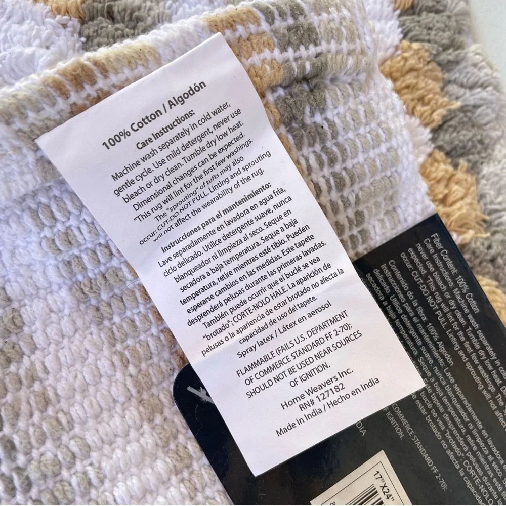 Home Weavers Inc Orion Quick Dry Rug Beige 100% 17